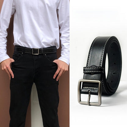 Men's Pin-Buckle Leather Belt