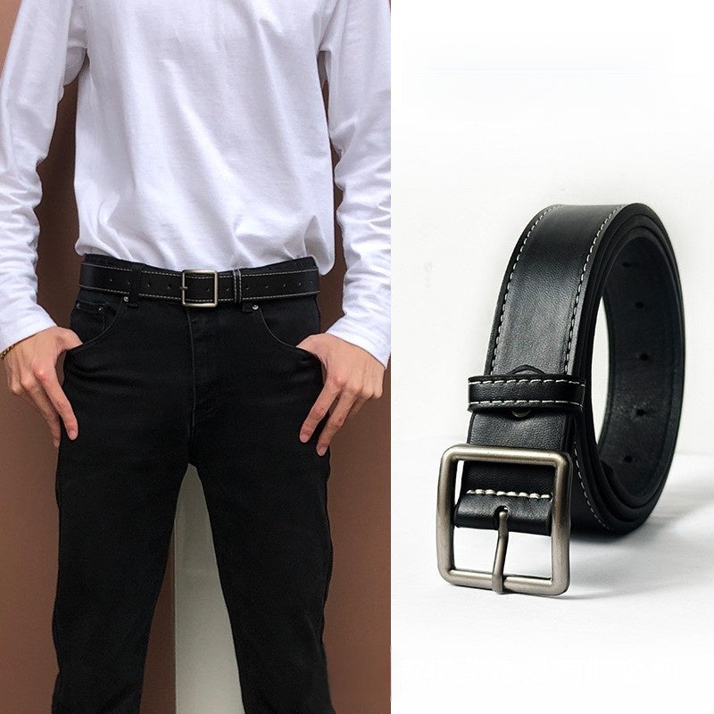 Men's Pin-Buckle Leather Belt