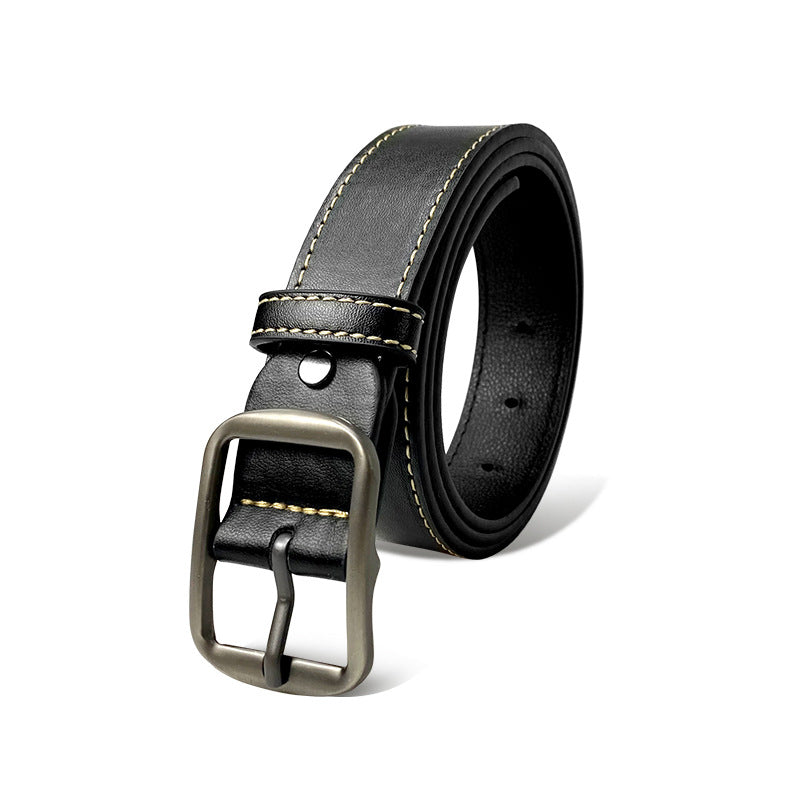 Men's Pin-Buckle Leather Belt