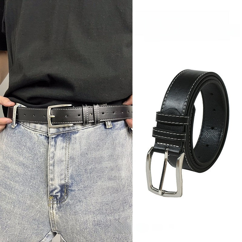 Men's Pin-Buckle Leather Belt