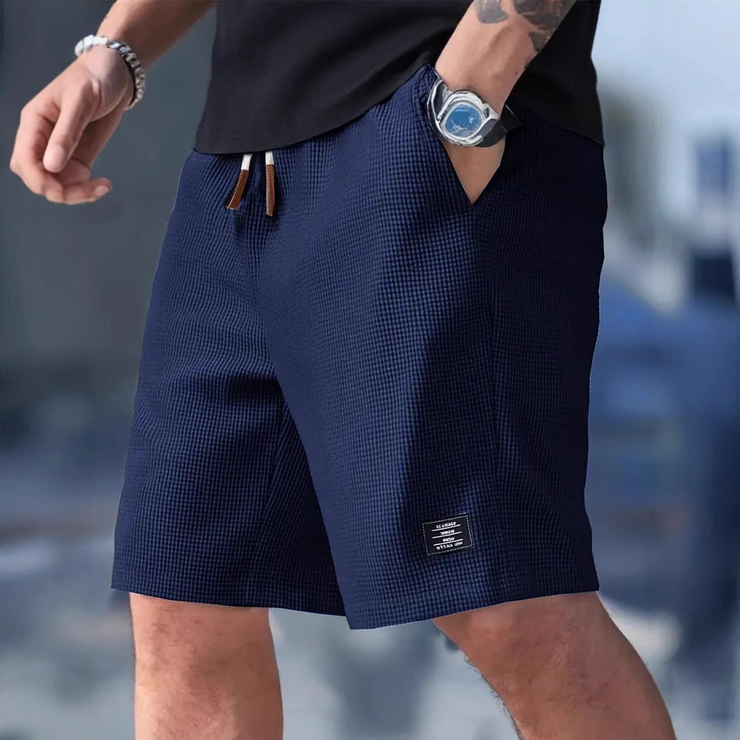 Men's Pineapple Print Corduroy Shorts Loose Fit Casual Wear