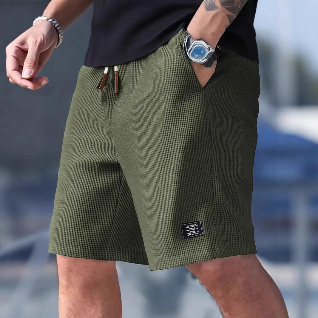 Men's Pineapple Print Corduroy Shorts Loose Fit Casual Wear