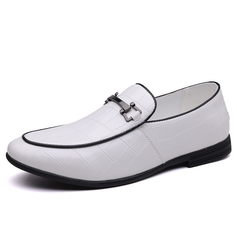 Men's Plaid Slip-On Loafers Lightweight Business Casual Shoes