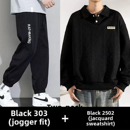 Men's Plus Size Jogger Pants Loose Fit Casual Sweatpants