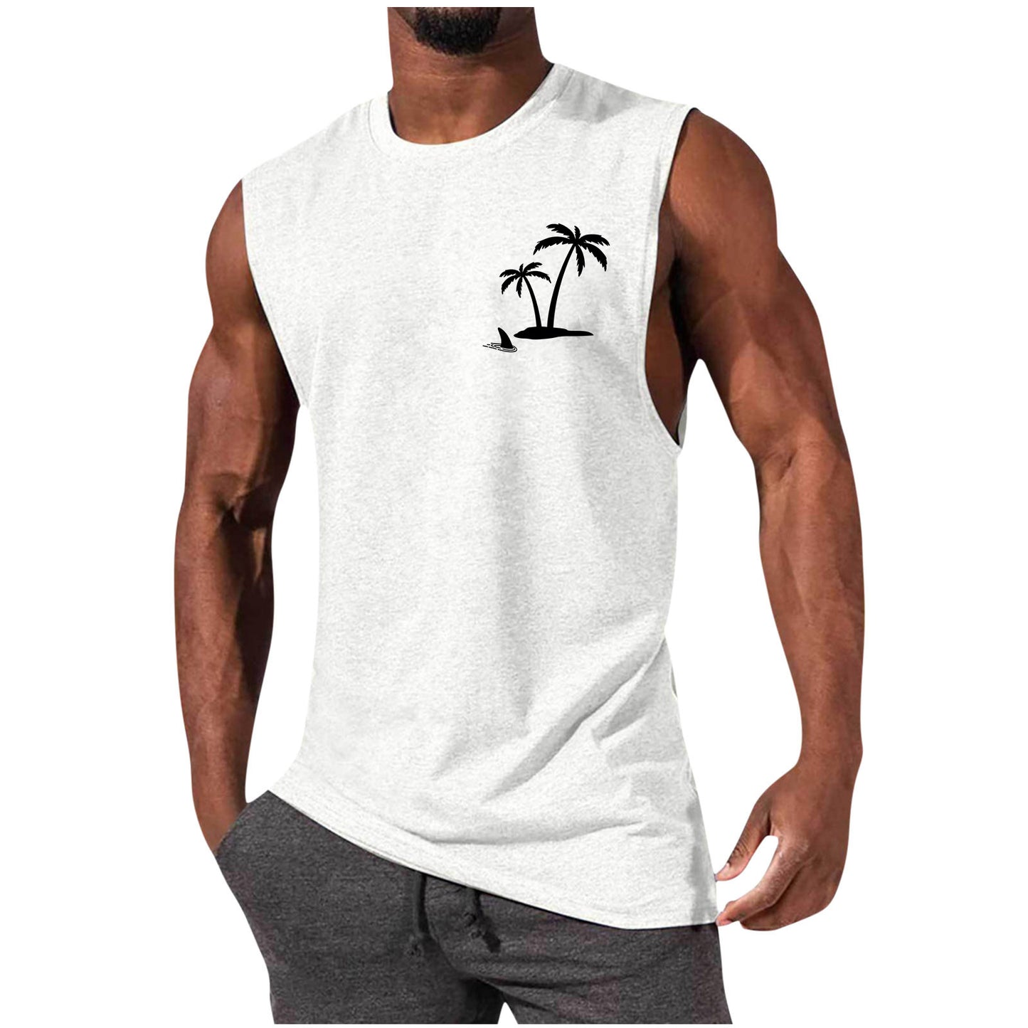 Men's Printed Sleeveless Tank Top