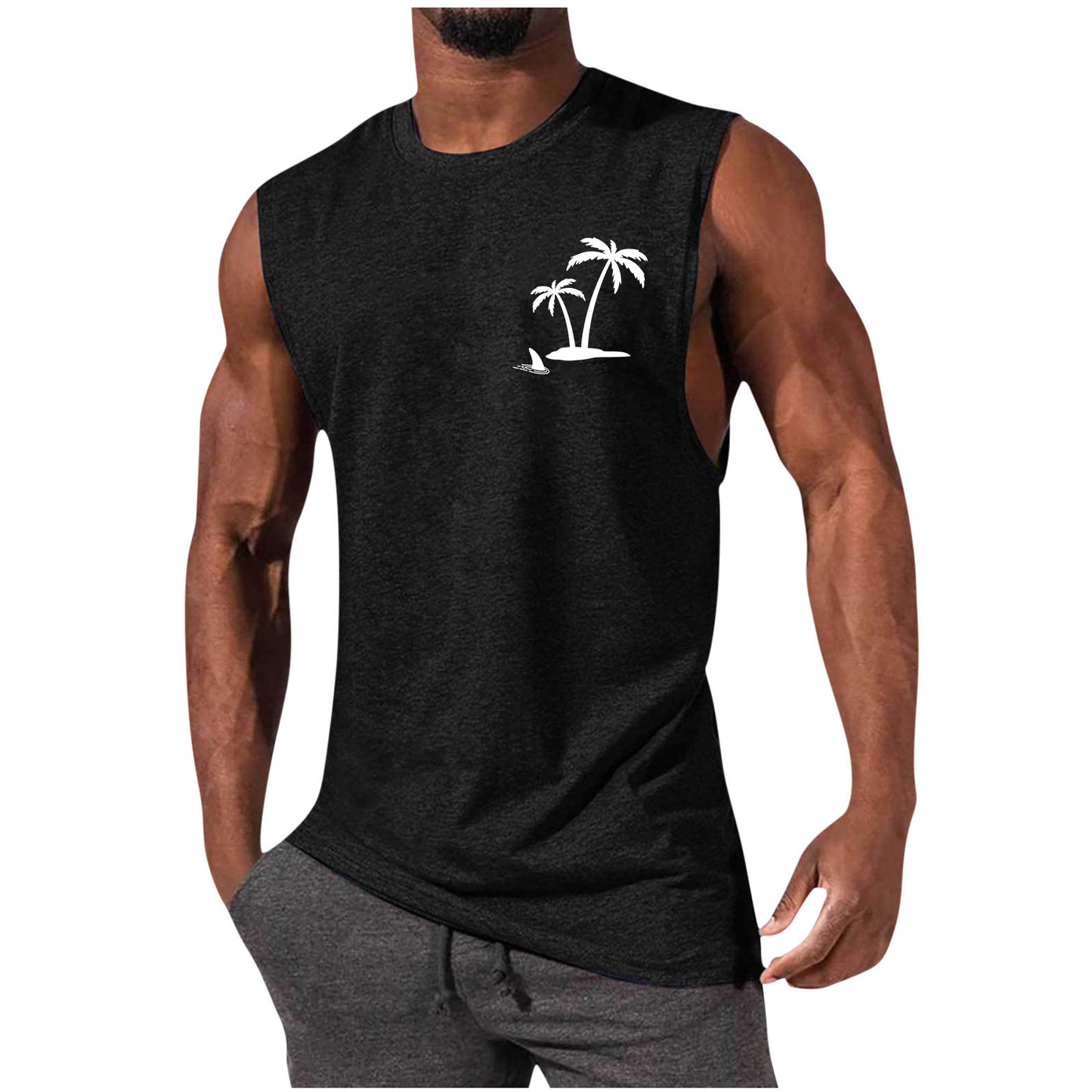 Men's Printed Sleeveless Tank Top