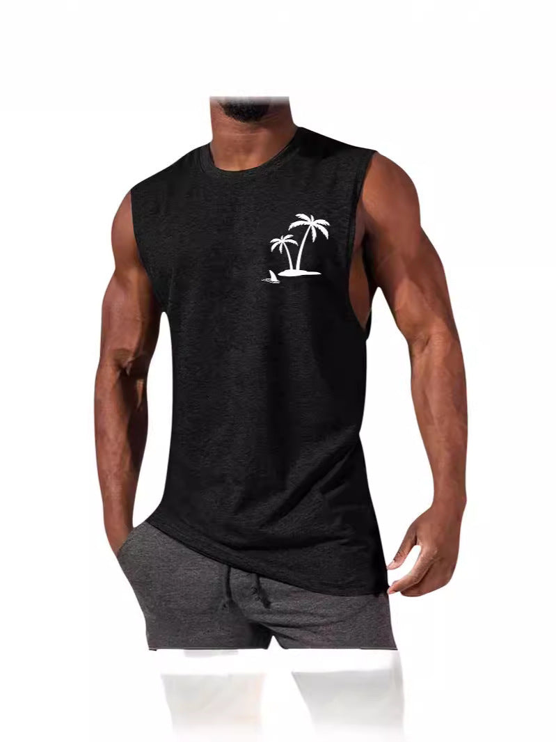 Men's Printed Sleeveless Tank Top