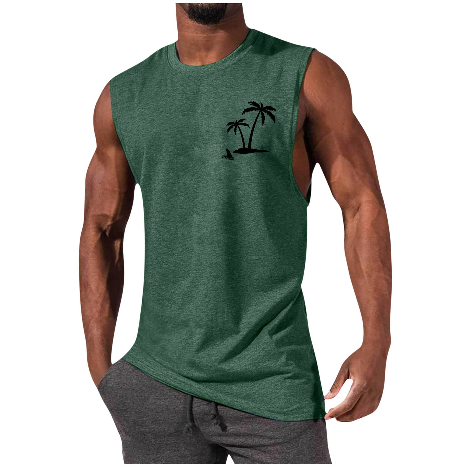 Men's Printed Sleeveless Tank Top