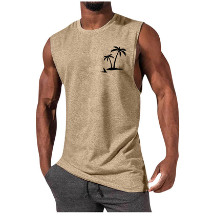 Men's Printed Sleeveless Tank Top