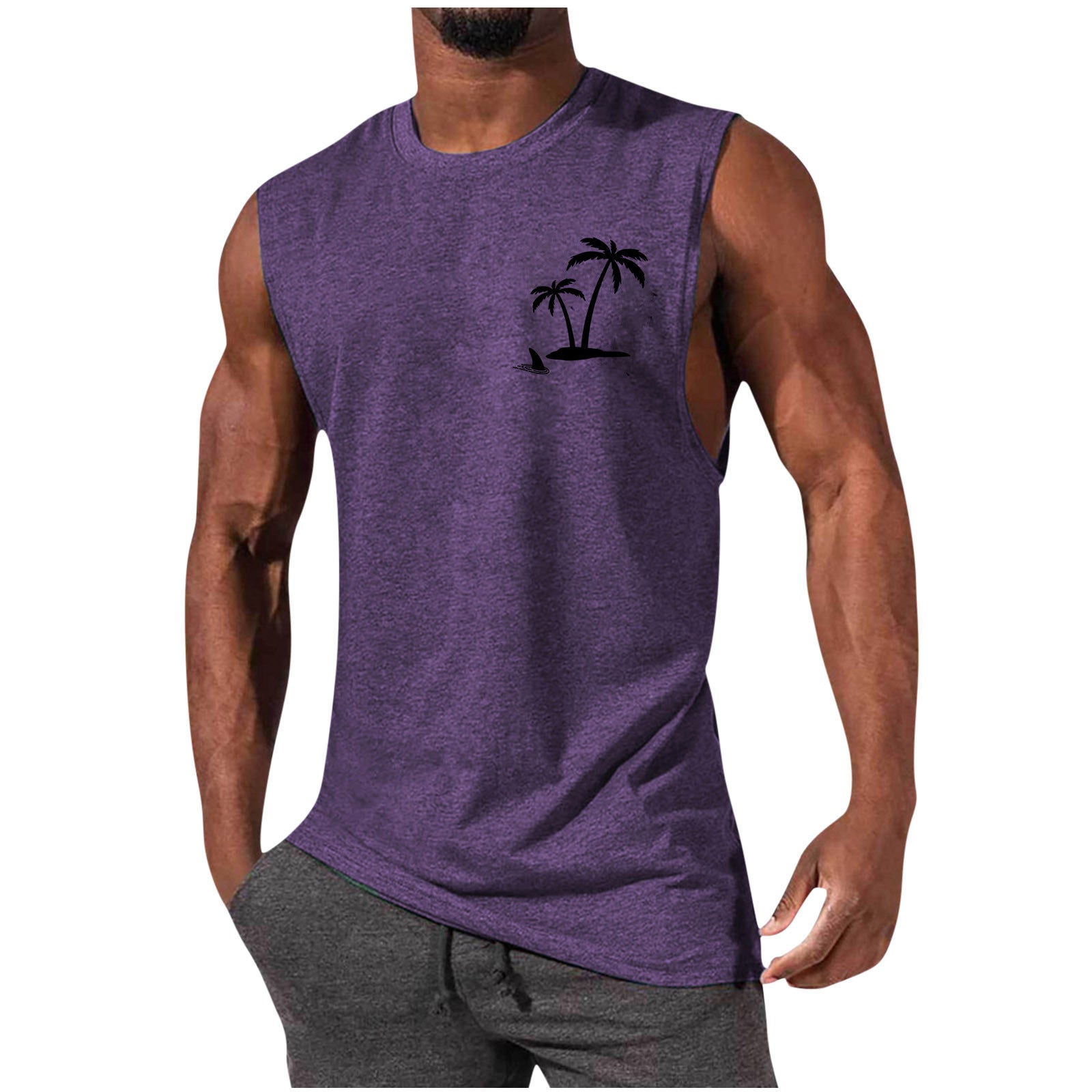Men's Printed Sleeveless Tank Top