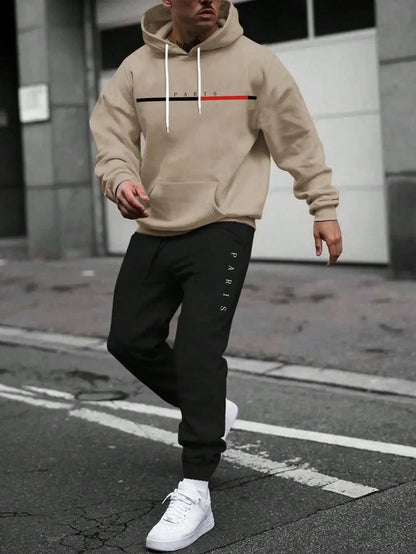 Men's pullover hooded sweatshirt