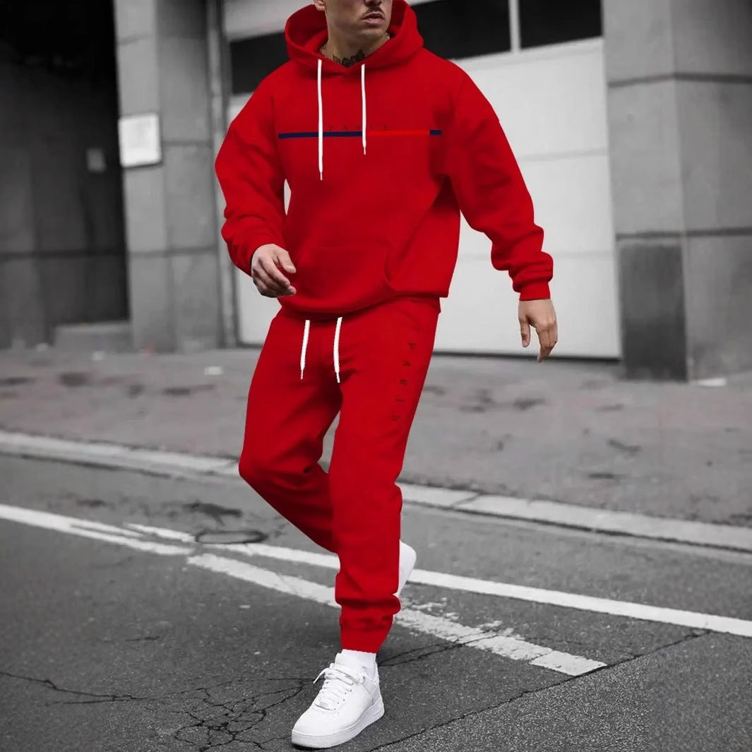 Men's pullover hooded sweatshirt