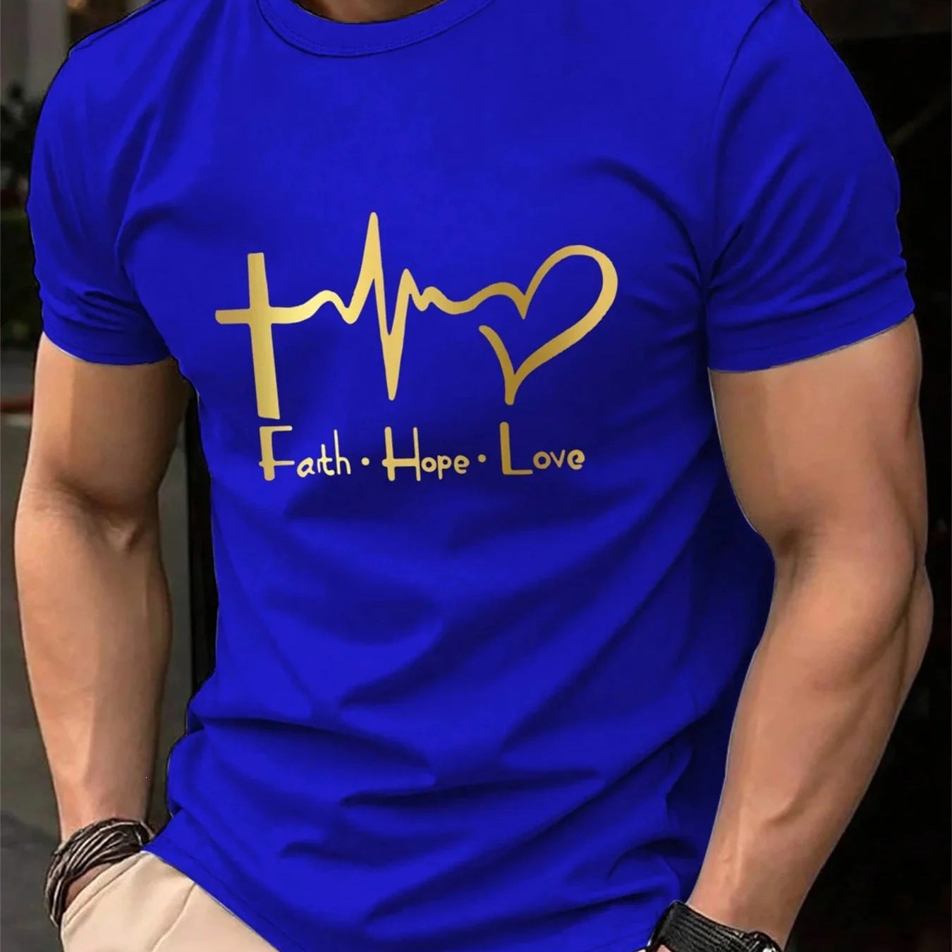 Men's Pure Cotton Printed Short Sleeve T-Shirt