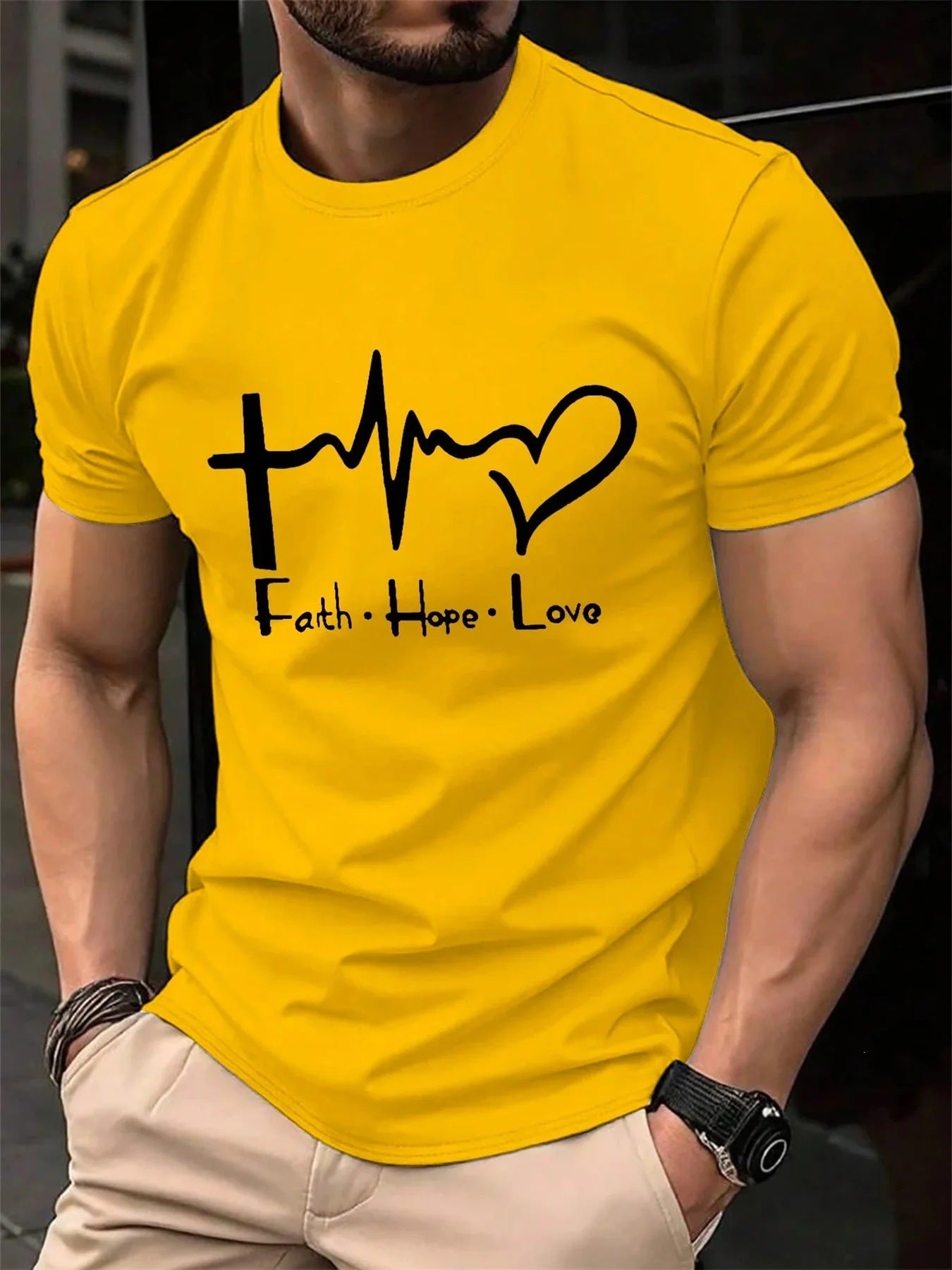 Men's Pure Cotton Printed Short Sleeve T-Shirt