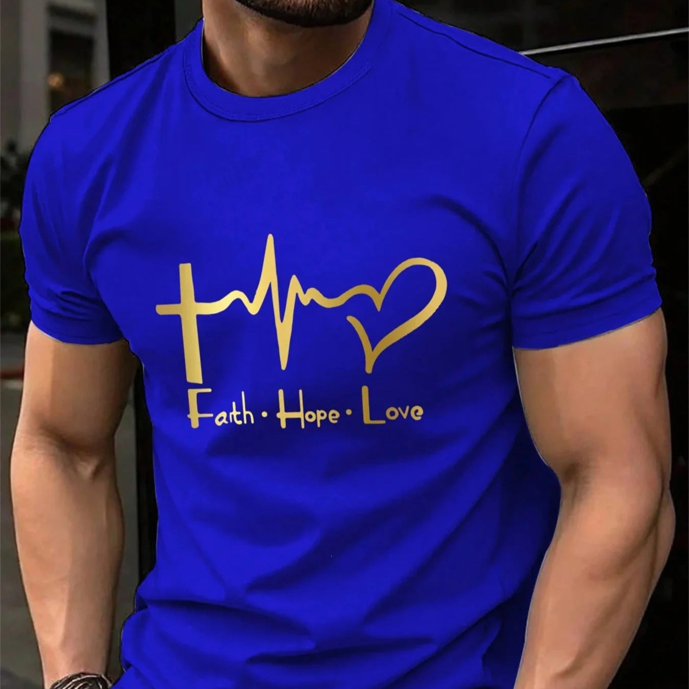 Men's Pure Cotton Printed Short Sleeve T-Shirt