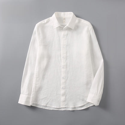 Men's Pure Linen Long Sleeve Shirt