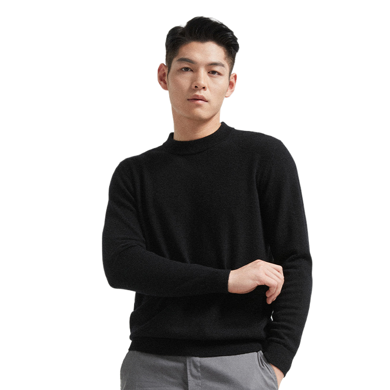 Men's Pure Wool Knitwear Round Neck Sweater