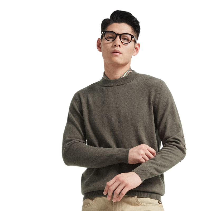Men's Pure Wool Knitwear Round Neck Sweater
