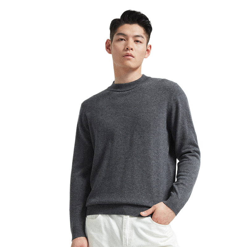Men's Pure Wool Knitwear Round Neck Sweater