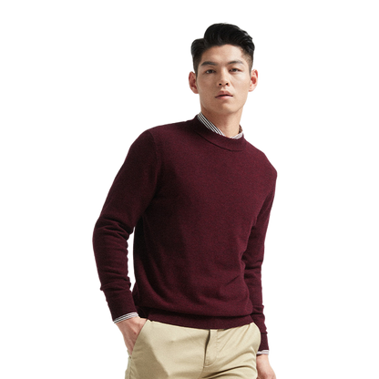 Men's Pure Wool Knitwear Round Neck Sweater