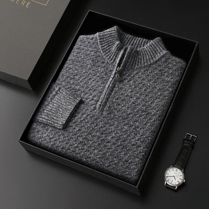 Men's Pure Wool Thickened Half Turtleneck Sweater