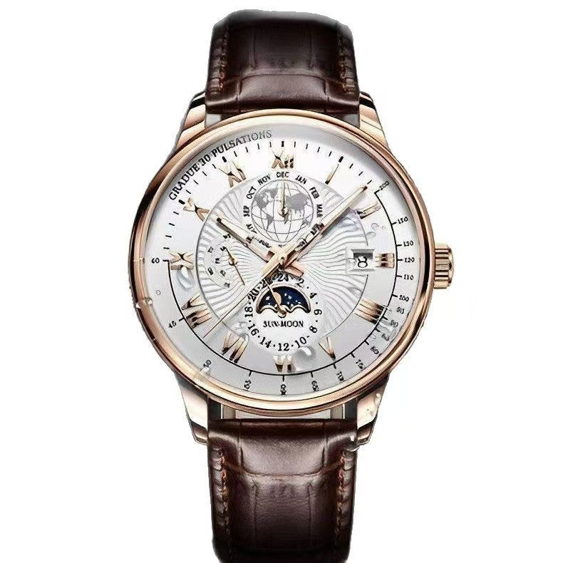 Men's Quartz Watch with Calendar and Luminous Feature