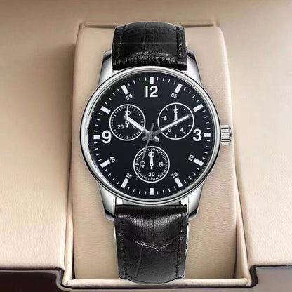 Men's Quartz Watch with Luminous Dial and Waterproof Design
