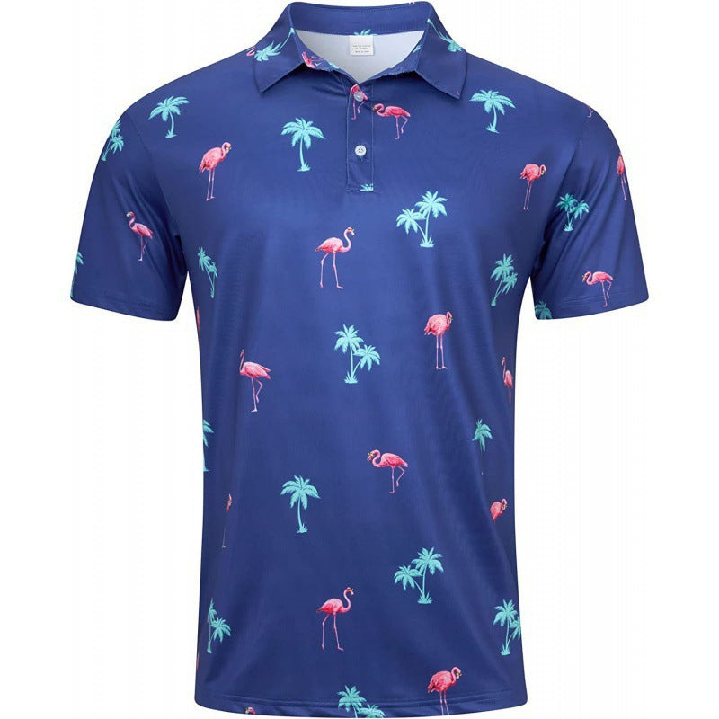 Men's Quick-Dry 3D Print Polo Shirt
