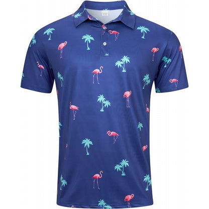 Men's Quick-Dry 3D Print Polo Shirt
