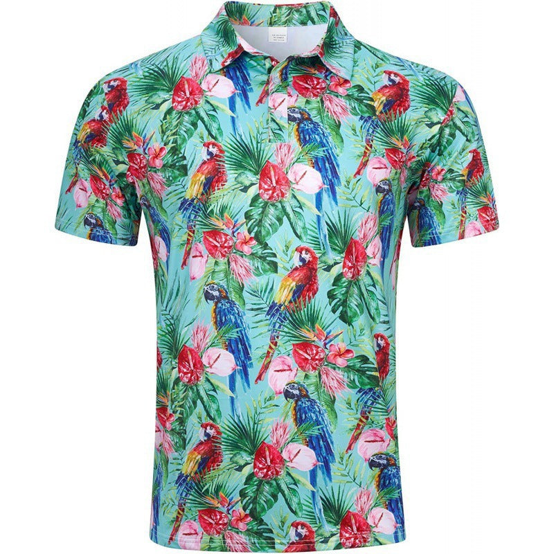 Men's Quick-Dry 3D Print Polo Shirt