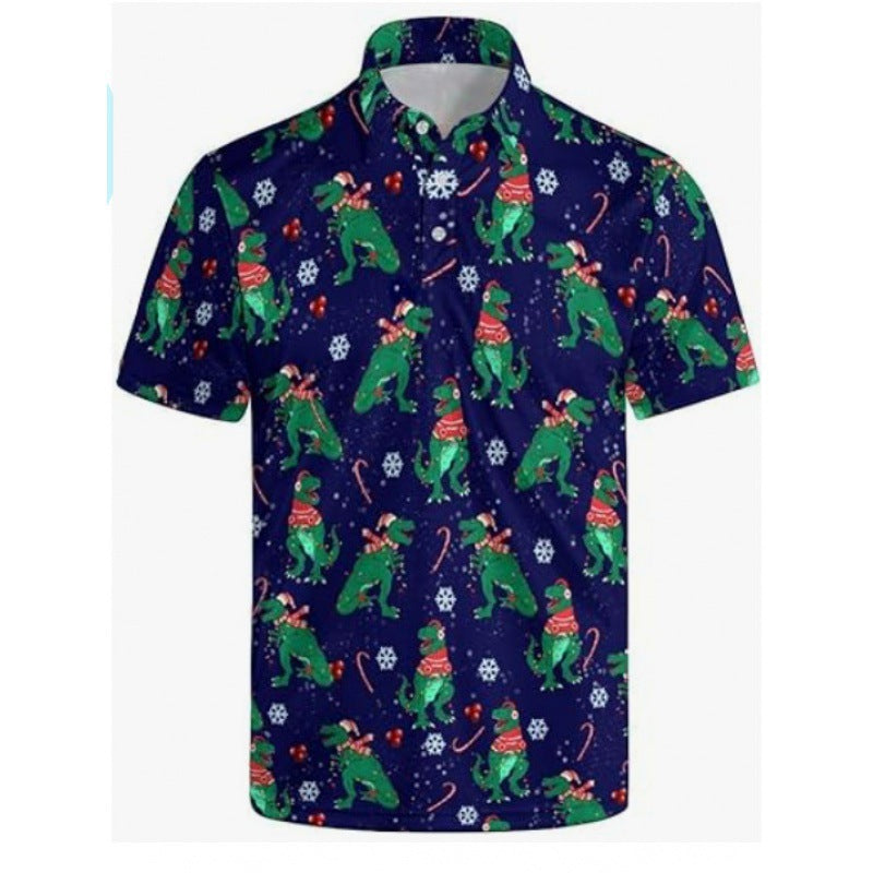 Men's Quick-Dry 3D Print Polo Shirt