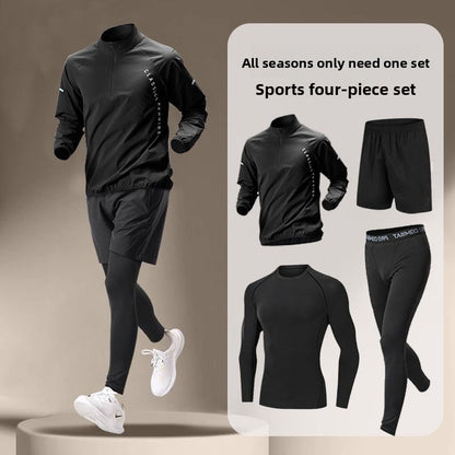 Men's Quick-Dry Athletic Training Five-Piece Sportswear Set