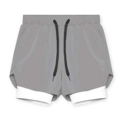 Men's Quick-Dry Fitness Shorts Double-Layer Athletic Design