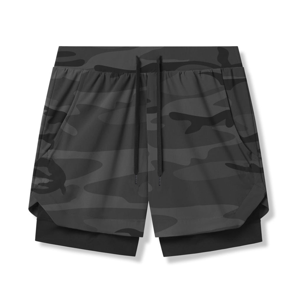 Men's Quick-Dry Fitness Shorts Double-Layer Athletic Design