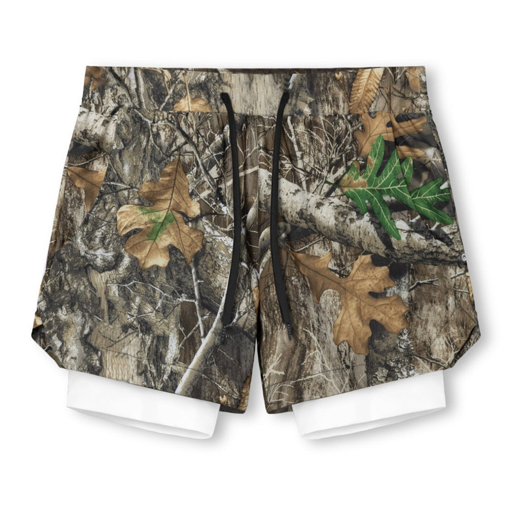 Men's Quick-Dry Fitness Shorts Double-Layer Athletic Design