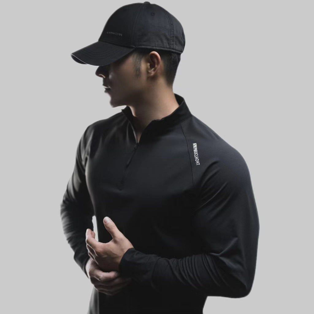 Men's Quick-Dry Half-Zip Long Sleeve Sport Shirt