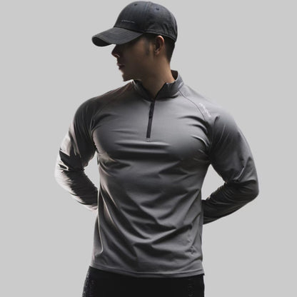 Men's Quick-Dry Half-Zip Long Sleeve Sport Shirt