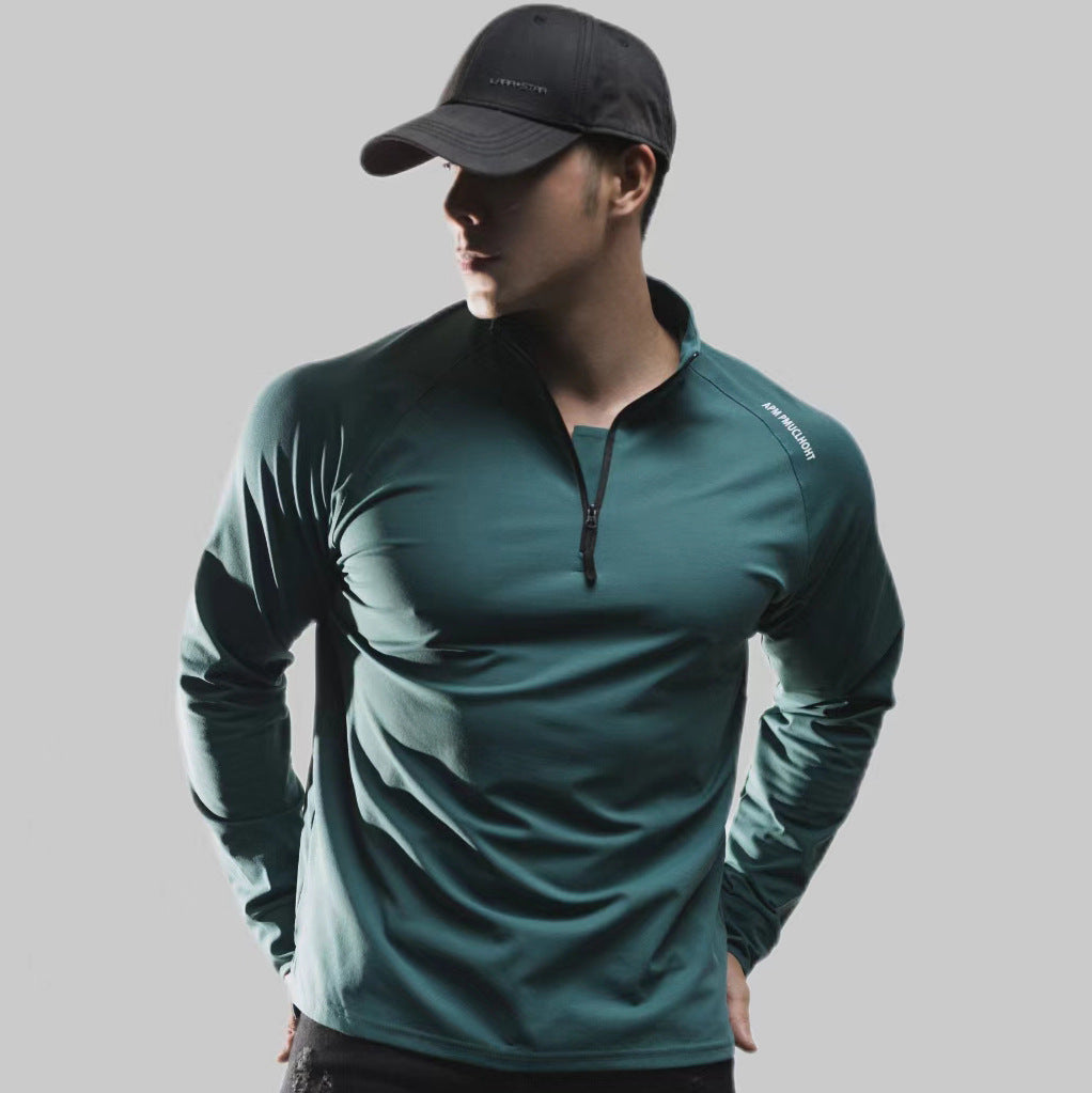 Men's Quick-Dry Half-Zip Long Sleeve Sport Shirt
