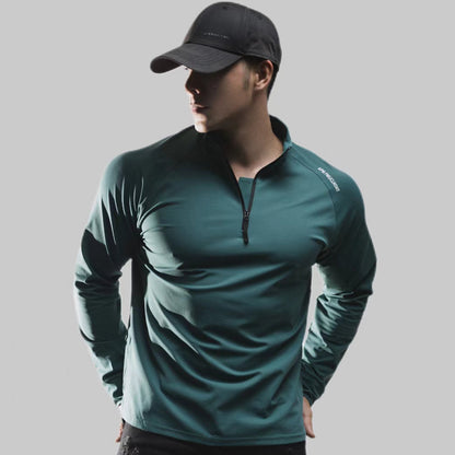 Men's Quick-Dry Half-Zip Long Sleeve Sport Shirt