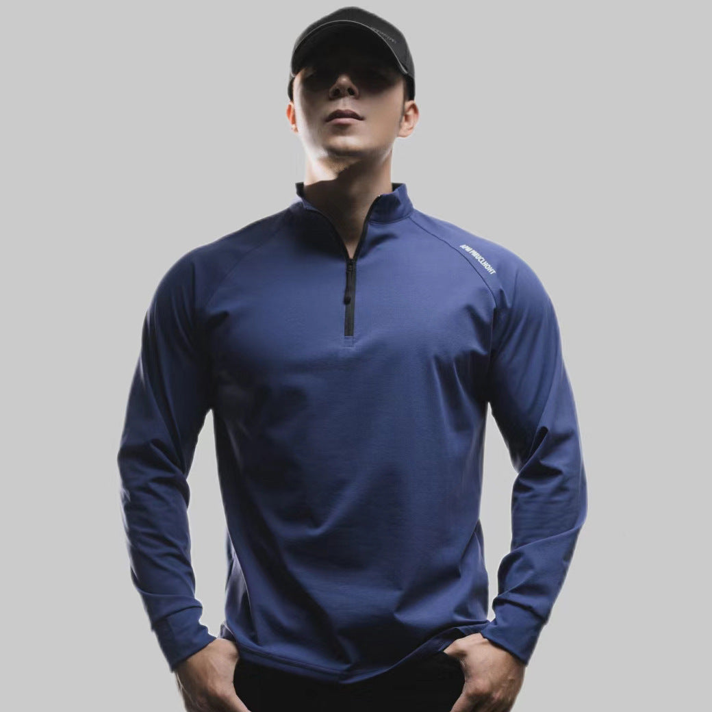 Men's Quick-Dry Half-Zip Long Sleeve Sport Shirt