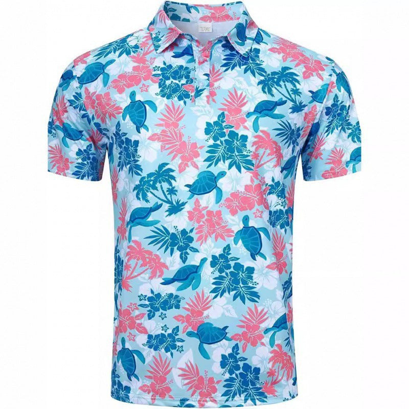 Men's Quick-Dry Polo Shirt with 3D Print