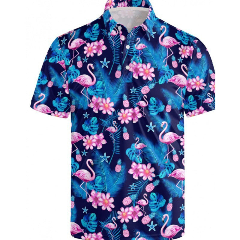 Men's Quick-Dry Polo Shirt with 3D Print