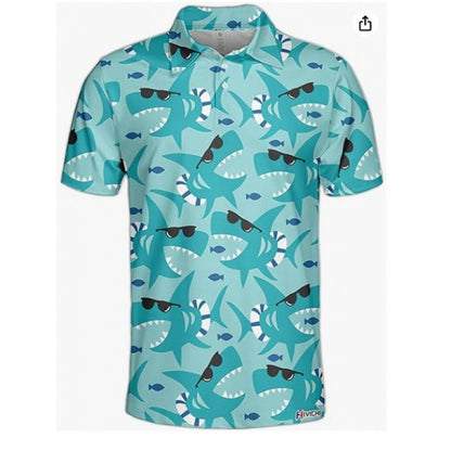 Men's Quick-Dry Polo Shirt with 3D Print