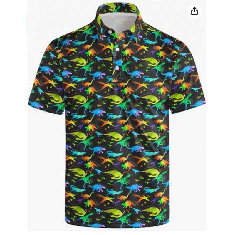 Men's Quick-Dry Polo Shirt with 3D Print