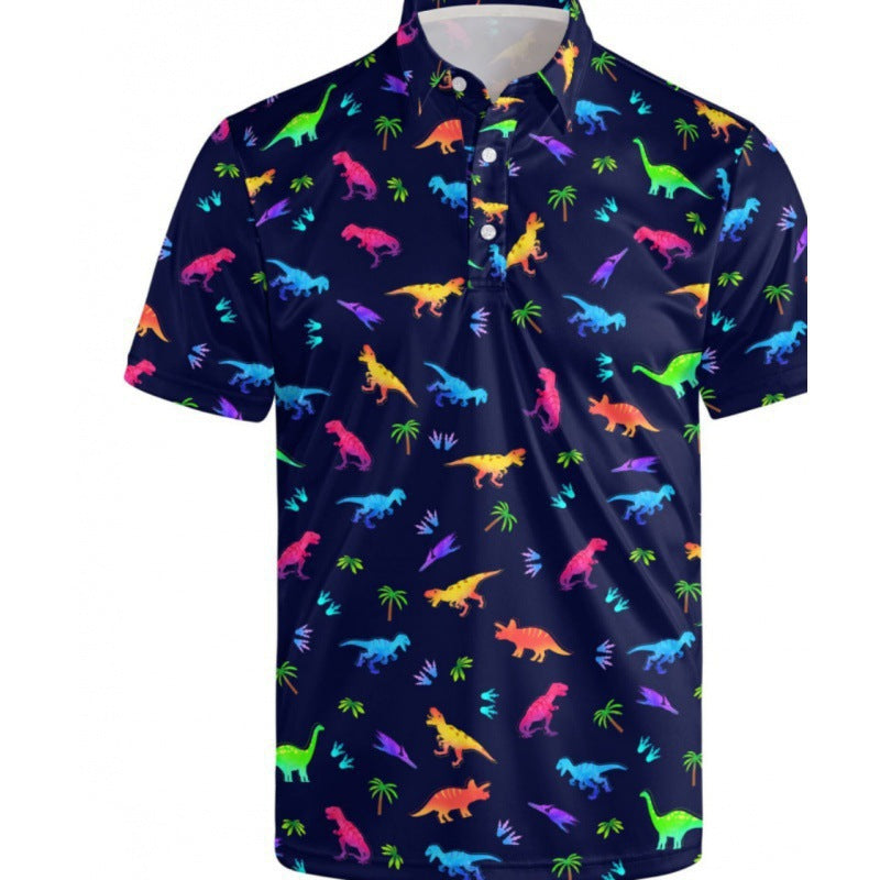 Men's Quick-Dry Polo Shirt with 3D Print