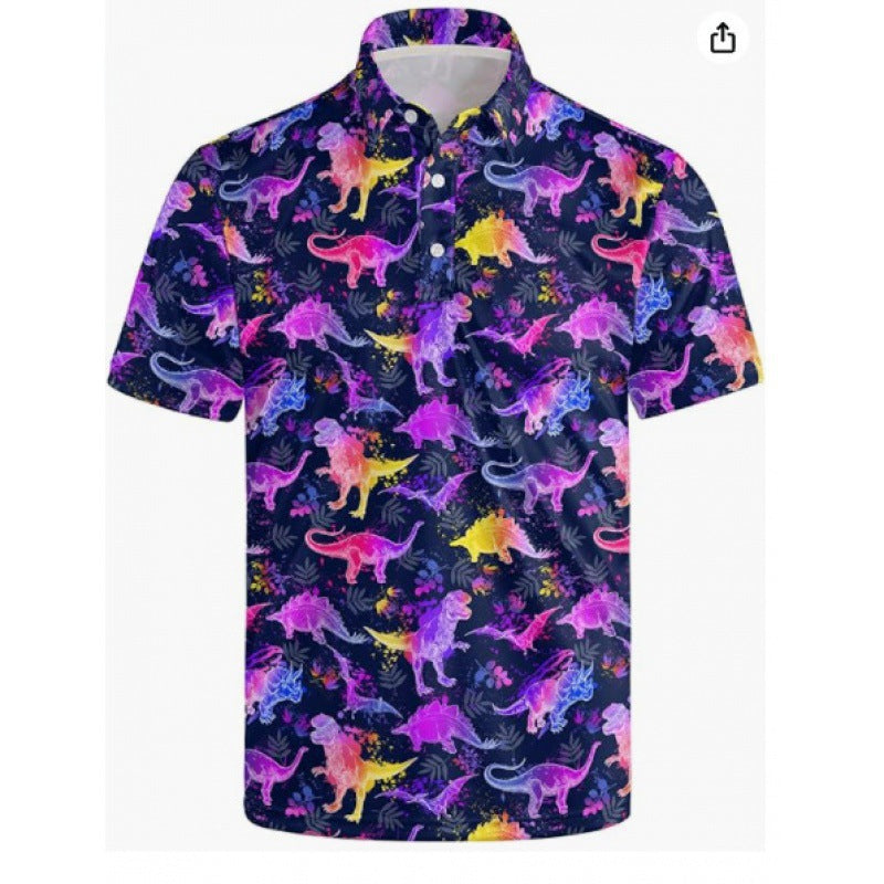 Men's Quick-Dry Polo Shirt with 3D Print