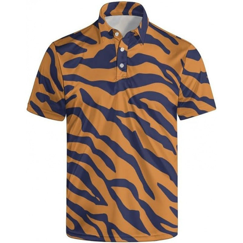 Men's Quick-Dry Polo Shirt with 3D Print