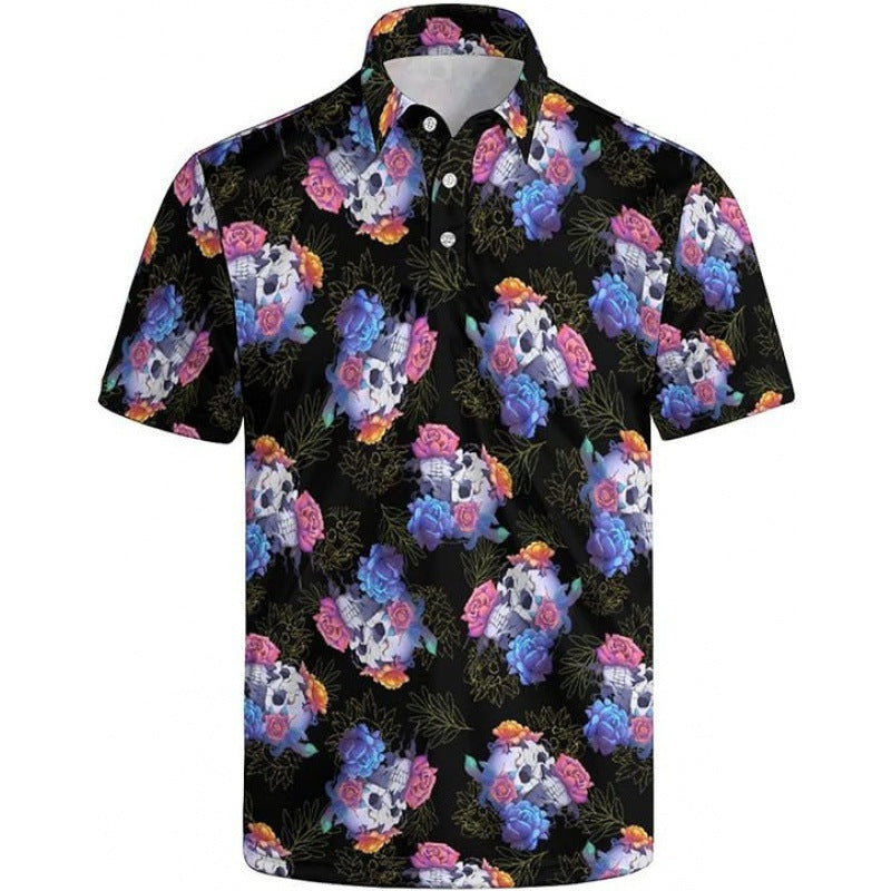 Men's Quick-Dry Polo Shirt with 3D Print