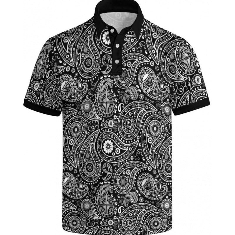Men's Quick-Dry Polo Shirt with 3D Print