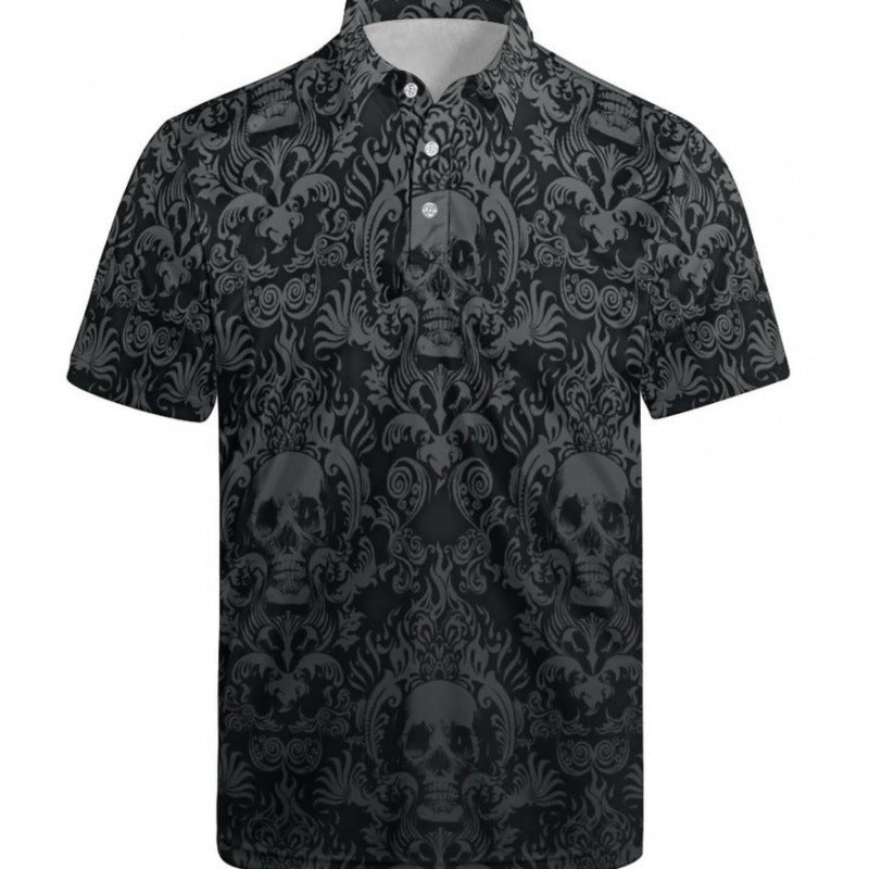 Men's Quick-Dry Polo Shirt with 3D Print